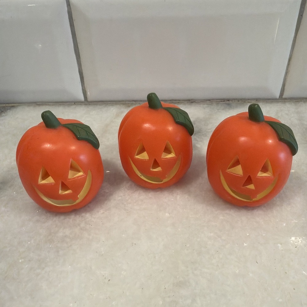 Set Of 3 1974 Vintage Hallmark Merry Jack-o-lanterns